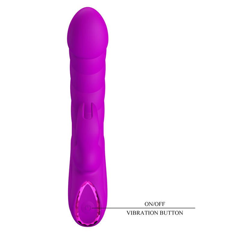 Vibromasseur Monica Double Stimulation Rechargeable Violet - Pretty Love