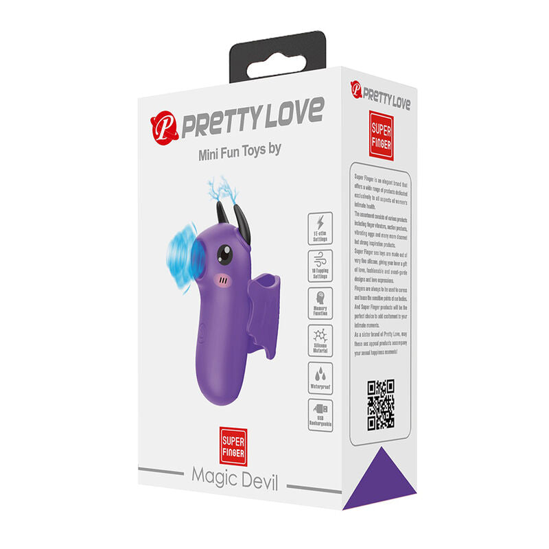 Stimulateur de Doigt Magic Devil Violet Rechargeable - Pretty Love