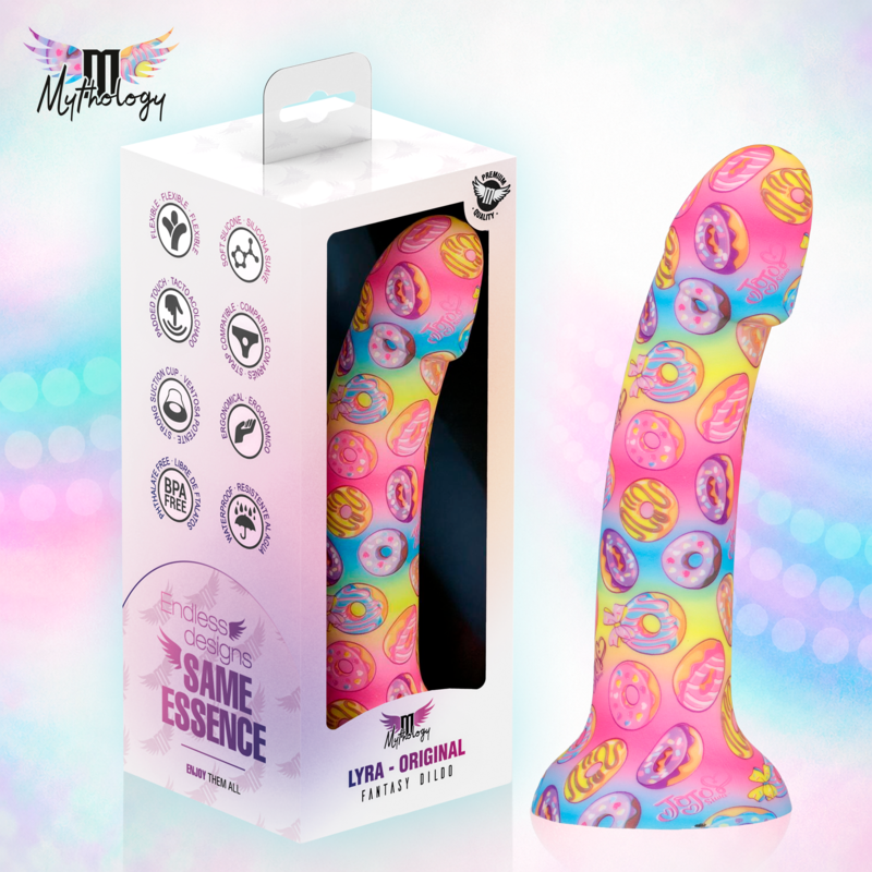 Gode Dildo Lyra 2 Silicone 19 cm Motif Donuts - Mythology