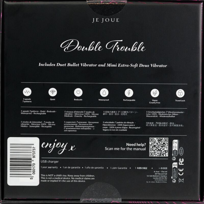 Coffret Double Vibromasseurs Rechargeables Rose - Je Joue