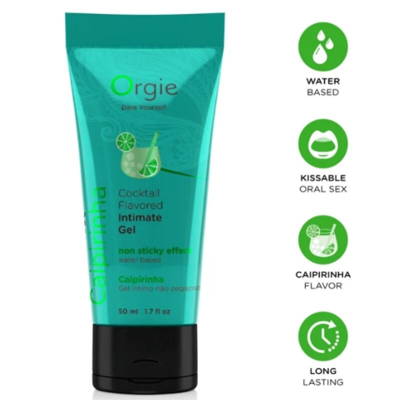 ORGIE - LUBE TUBE COCKTAIL CAIPIRINHA GEL INTIME À BASE DE EAU 50 ML