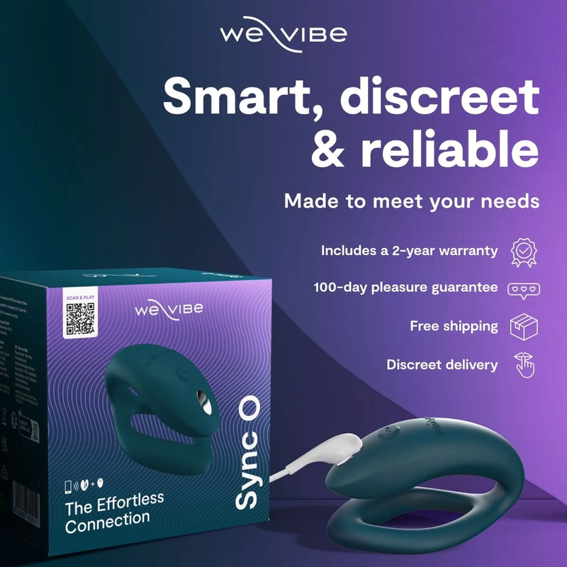 We-Vibe Sync 2 Vibromasseur Couple Télécommandé Vert Velours