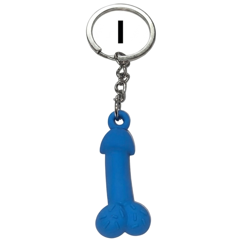 Porte-clés Pénis Bleu Lettre I Parfumé Vanille - Diablo Picante