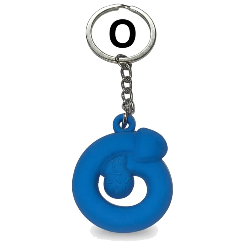 DIABLO PICANTE - PORTE - CLÉS BLEU EN FORME DE PÉNIS, LETTRE O PARFUMÉE À LA VANILLE