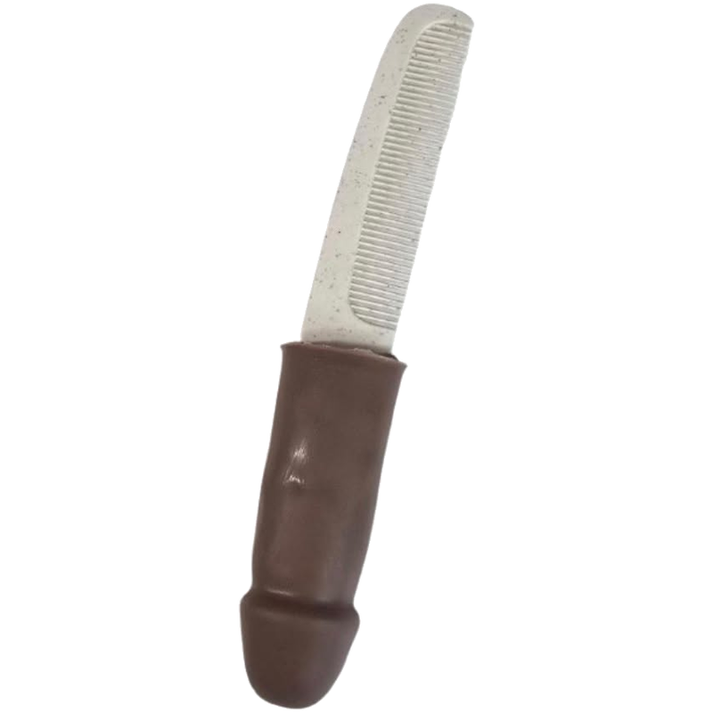 Peigne Fantaisie Forme Pénis Marron - Diablo Picante
