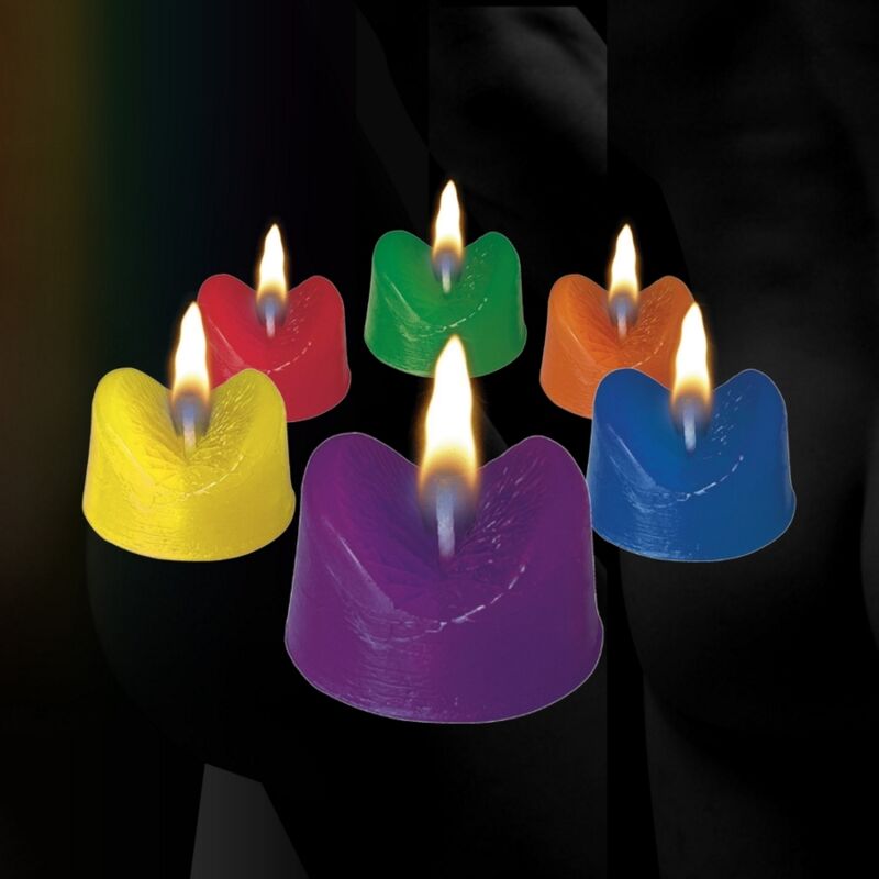 SPENCER &amp; FLEETWOOD - BLAZING BOOTY ANUS CANDLES BOUGIES DE FÊTE FANTAISIE EN FORME D'ANUS