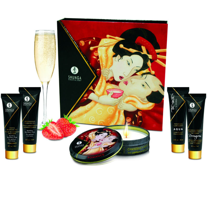Shunga - Coffret Secret de Geisha vin pétillant à la fraise