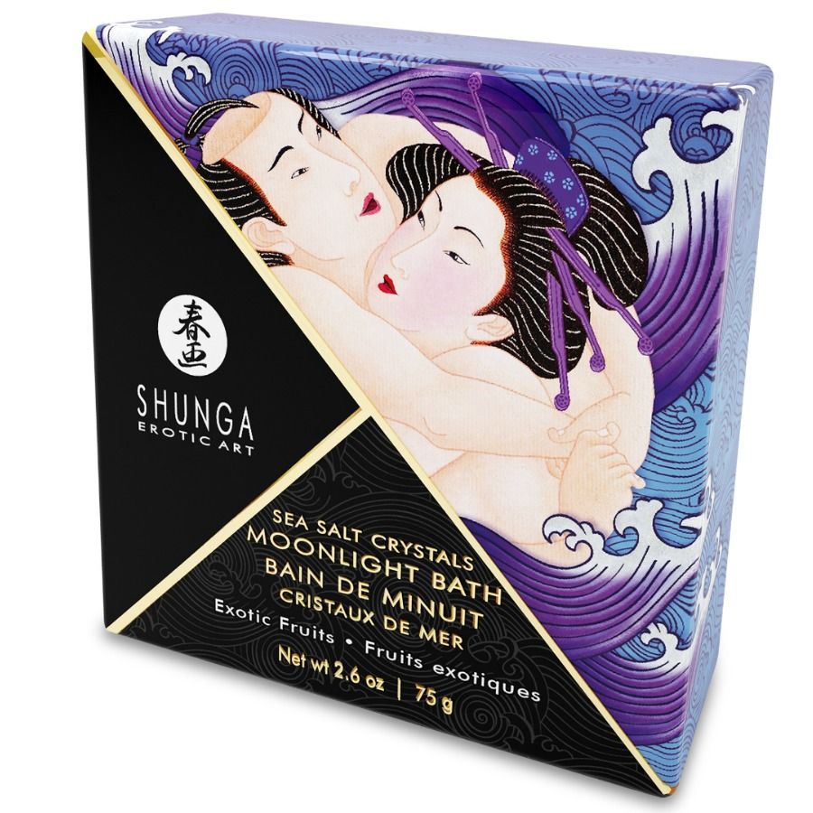 Shunga – Sels de Bain Aphrodisiaques ’Bain de Minuit’ au Parfum Fruits exotiques