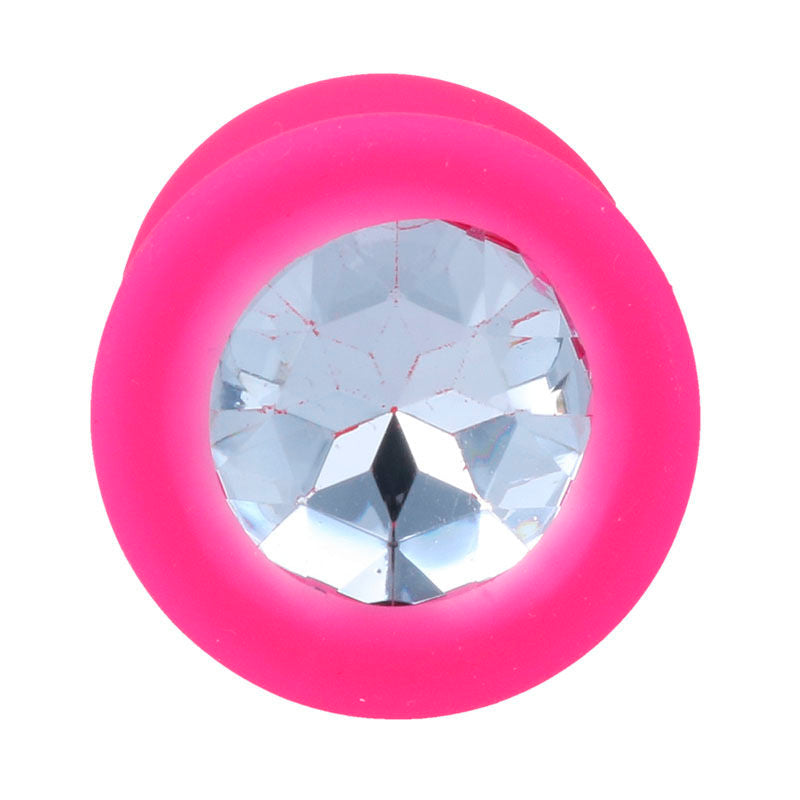Plug Anal Intense Silicone Strass Fuchsia M - Intense