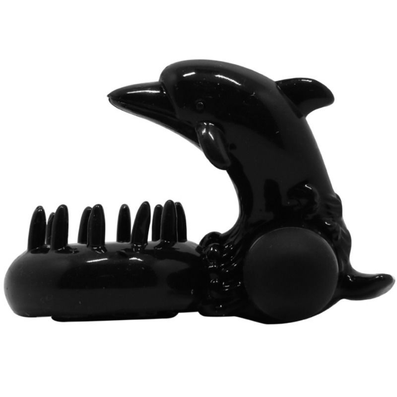 Baile - Anneau Pénien Vibrant avec Dauphin Sweet Ring - Noir