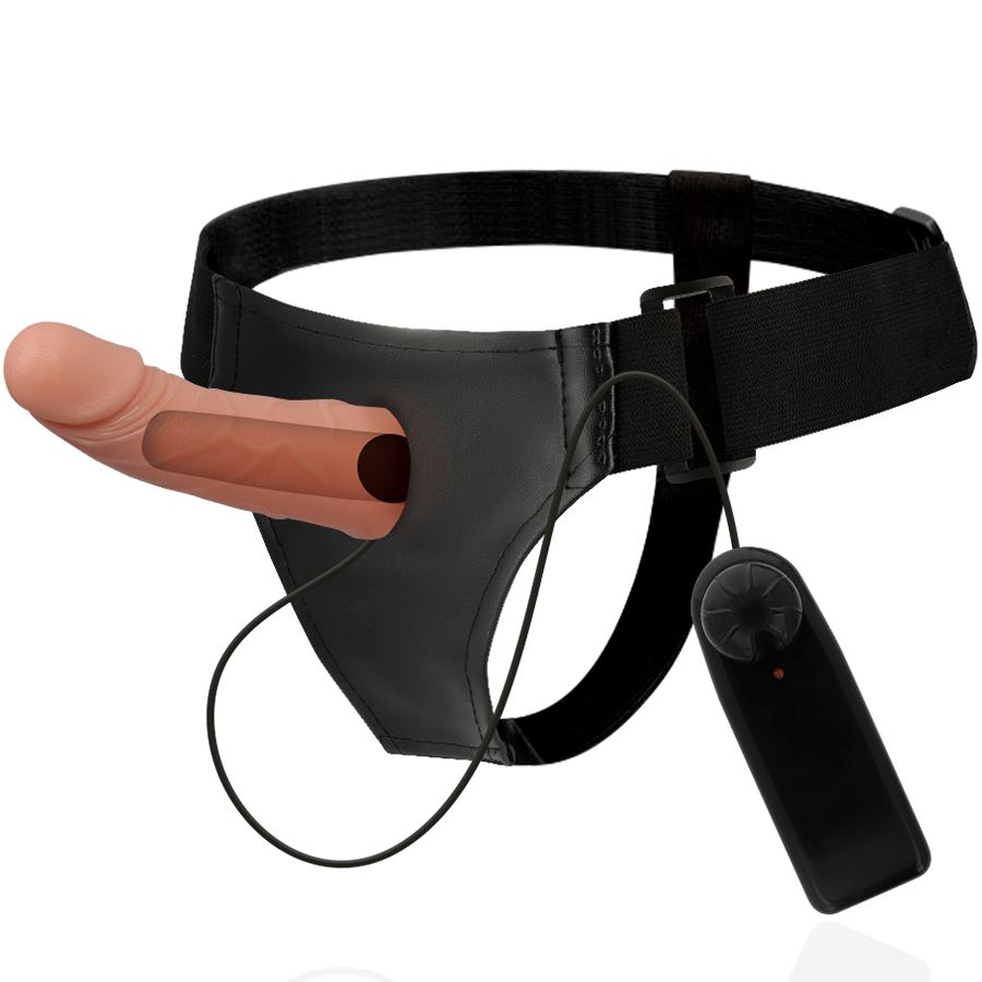 Harness Attraction – Gode ceinture Marcos avec vibromasseur – 15 cm