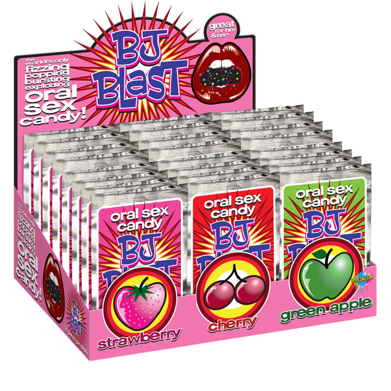 Bonbons Pétillants pour Fellation Fraise Cerise Pomme Verte - Pipedream