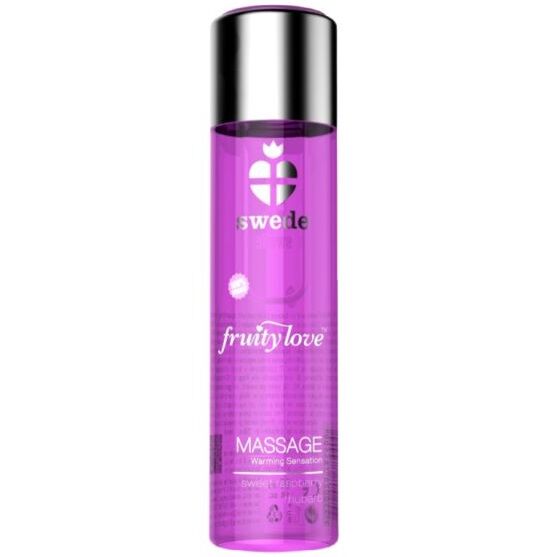 Huile de Massage Fruity Love Chauffante Framboise Rhubarbe - Swede - SWEDE